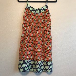 Emmelee Fit & Flare Spaghetti Strap Art Deco Dress